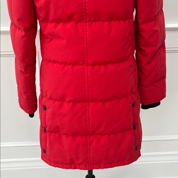 Canada Goose Red Shelburne Heritage Parka with Fur Hood - Picture 6 of 15